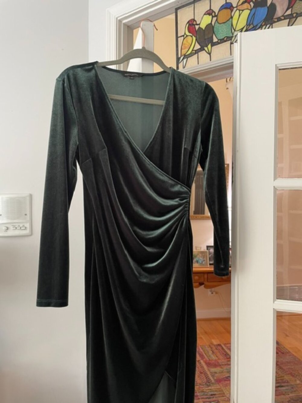 Banana Republic Velvet Wrap Dress-xs